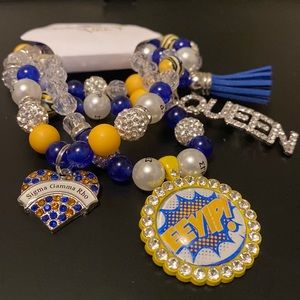 Custom Sigma Gamma Rho Charm Bracelet Set